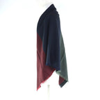 Hermes Carre 120 Cashmere Silk Blend Rouge Marine Kaki Large Shawl — view 9