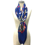 Hermes Scarf Carre 90 Hello Dolly Doll Silk Navy — view 3