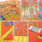 Hermes Scarf Carre 90 les Legendes De L'arbre Legend Of The Trees Silk Orange — view 2