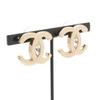 Chanel Earrings Gold Coco Mark Rhinestone — view 8