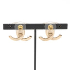 Chanel Earrings Gold Coco Mark Rhinestone — view 9