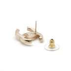 Chanel Earrings Gold Coco Mark Rhinestone — view 5