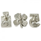 Chanel Brooch Corsage Silver 3 Piece Set Clover Bottle No.5 Pin — view 6