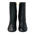 Fendi First Boots Short Shoes Leather Black Gold F Logo — view 2