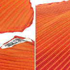 Hermes Pleated Carre Scarf None Monochrome Orange New Vintage — view 2