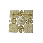 Chanel Brooch Corsage Gold Black Coco Mark Rhinestone — view 4