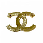Chanel Brooch Corsage Gold Black Coco Mark — view 4