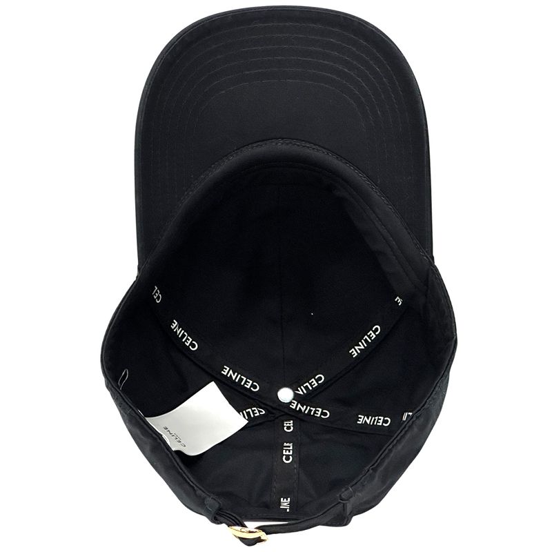 Celine Cap Women Men Brand Triomphe Canvas Black Simple Casual — view 5