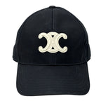Celine Cap Women Men Brand Triomphe Canvas Black Simple Casual — view 4