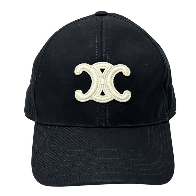 Celine Cap Women Men Brand Triomphe Canvas Black Simple Casual — view 4