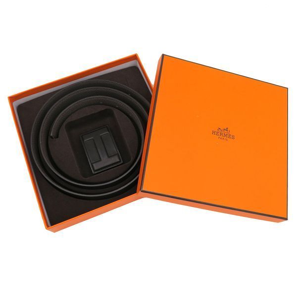 Hermes Gigier Size 95 Black Belt — view 9