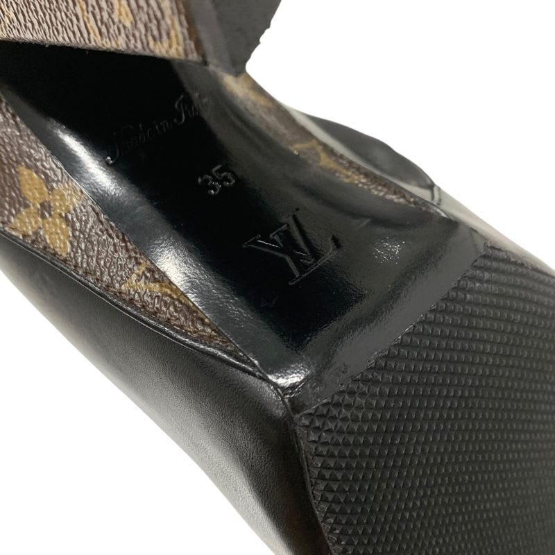 Louis Vuitton Rodeo Queen Line Monogram Boots Short Shoes Leather Black — view 8