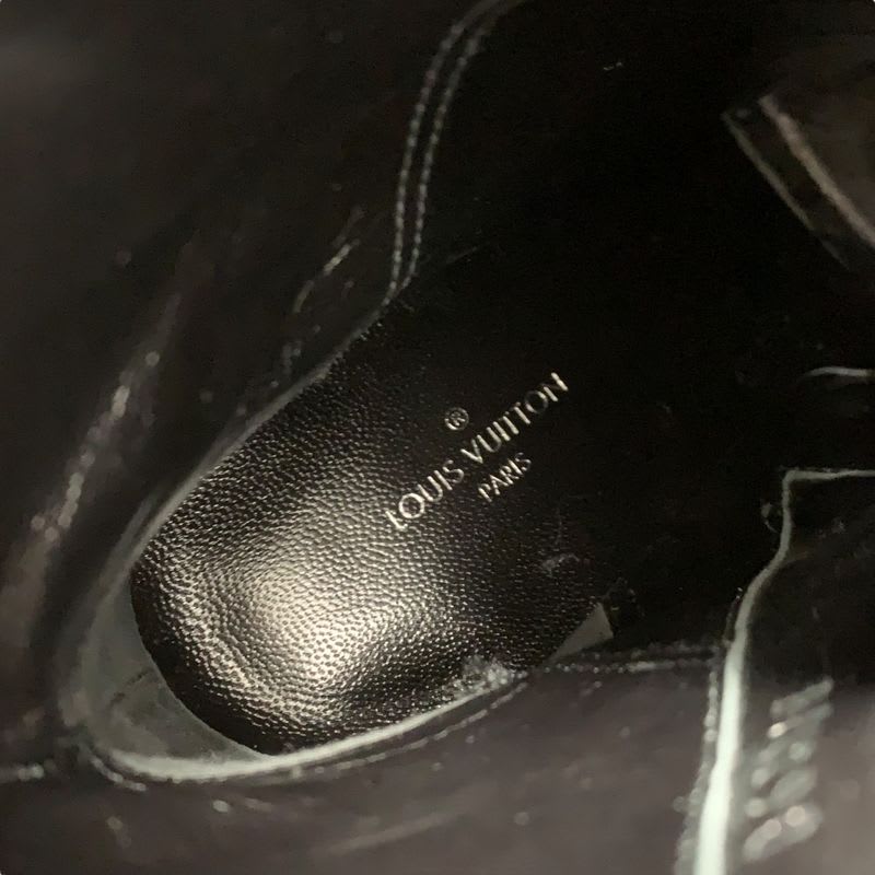 Louis Vuitton Silhouette Line Monogram Boots Short Shoes Leather Black — view 7