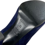 Hermes Boots Short Shoes Suede Navy Silver Kelly Hardware — view 8