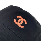 Chanel Hat Cotton Black Multicolor Coco Mark Bucket Reversible — view 7