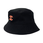Chanel Hat Cotton Black Multicolor Coco Mark Bucket Reversible — view 2