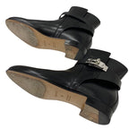 Hermes Neo Boots Short Shoes Leather Black Silver Kelly Hardware — view 6