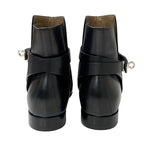Hermes Neo Boots Short Shoes Leather Black Silver Kelly Hardware — view 5