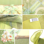 Hermes Scarf Scholl Carre 140 Silk Muslin Serenite Bamboo Green — view 4