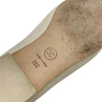 Chanel Loafer Leather Shoes Beige Gold Coco Mark Flat — view 8
