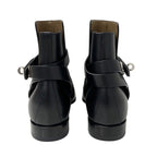 Hermes Neo Boots Short Shoes Leather Black Silver Kelly Hardware — view 5