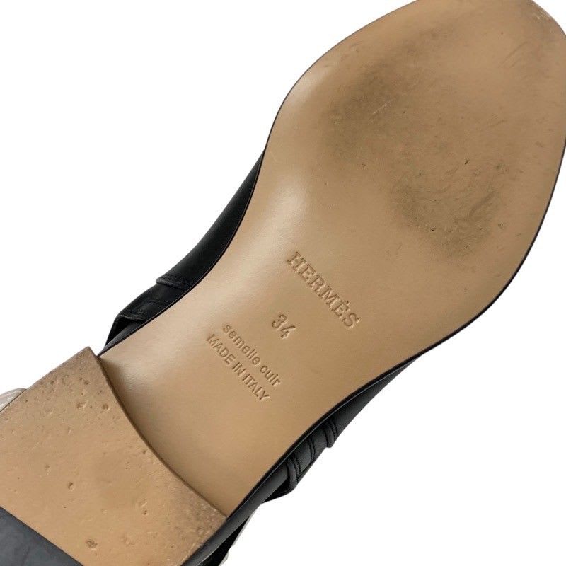 Hermes Neo Boots Short Shoes Leather Black Silver Kelly Hardware — view 8