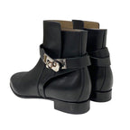 Hermes Neo Boots Short Shoes Leather Black Silver Kelly Hardware — view 4