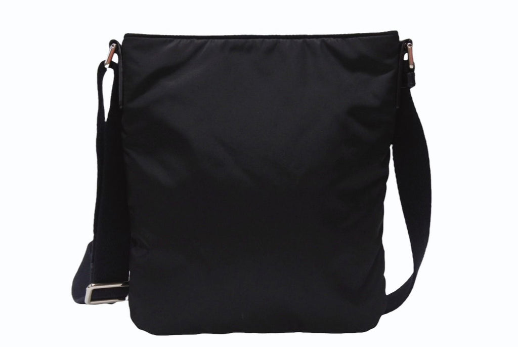 Saint Laurent Nylon Shoulder Bag Black Navy Silver — view 2