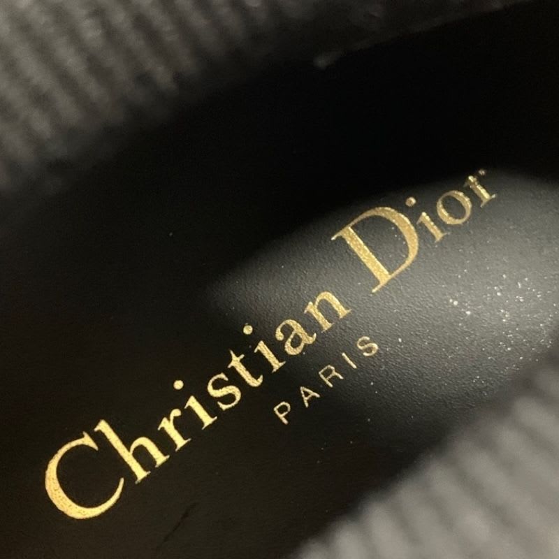 Christian Dior Walkn Sneakers Shoes Knit Leather Black White Logo — view 7