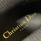 Christian Dior Walkn Sneakers Shoes Knit Leather Black White Logo — view 7