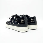 Louis Vuitton Stellar Line Monogram Sneakers Shoes Velor Leather Black — view 4