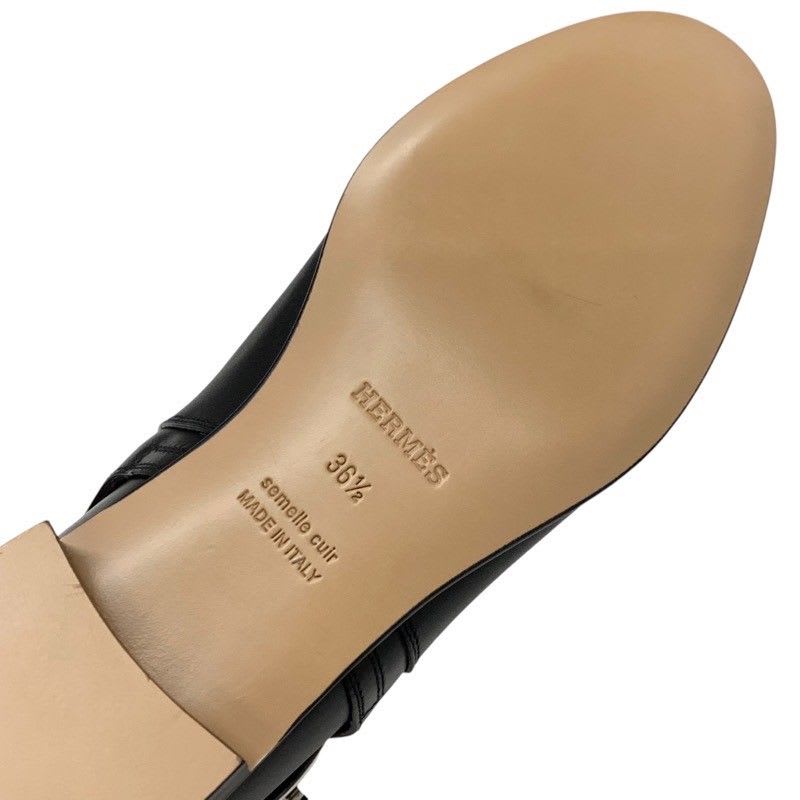 Hermes Neo Boots Short Shoes Leather Black Silver Kelly Hardware — view 8