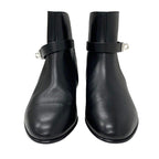 Hermes Neo Boots Short Shoes Leather Black Silver Kelly Hardware — view 2