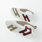 Hermes Bouncing Sneakers Shoes Fabric Suede Beige White — view 6