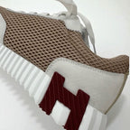 Hermes Bouncing Sneakers Shoes Fabric Suede Beige White — view 9