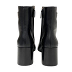 Prada Boots Short Shoes Leather Black Triangle Logo — view 4