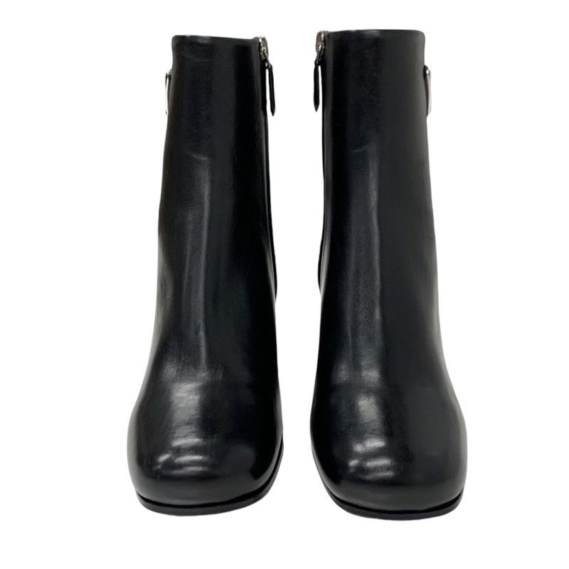 Prada Boots Short Shoes Leather Black Triangle Logo — view 2
