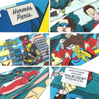 Hermes Twilly WOW S Spring Summer 2021 American Comic Book Style Tie — view 3