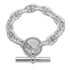 Hermes Bracelet Chaine D'ancre PM SV 925 16 Frames Silver Jewelry — view 3