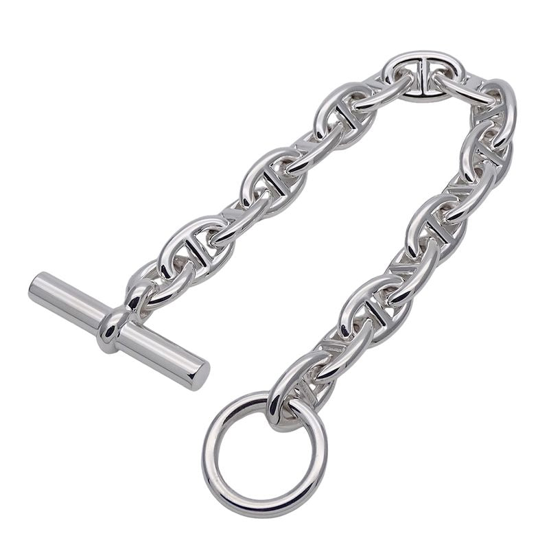 Hermes Bracelet Chaine D'ancre PM SV 925 16 Frames Silver Jewelry — view 5
