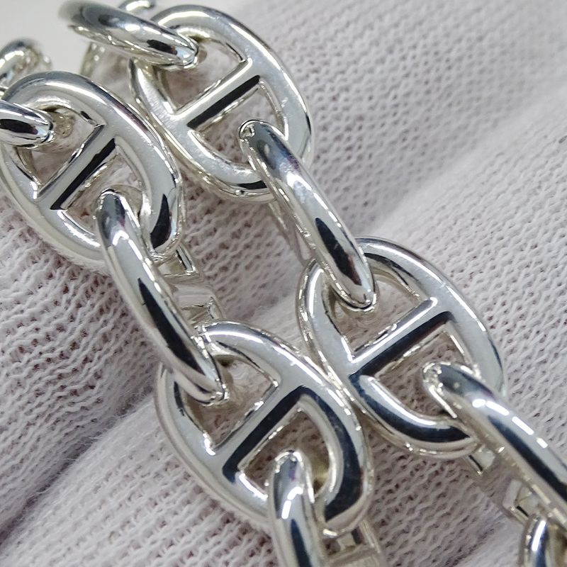 Hermes Bracelet Chaine D'ancre PM SV 925 16 Frames Silver Jewelry — view 9