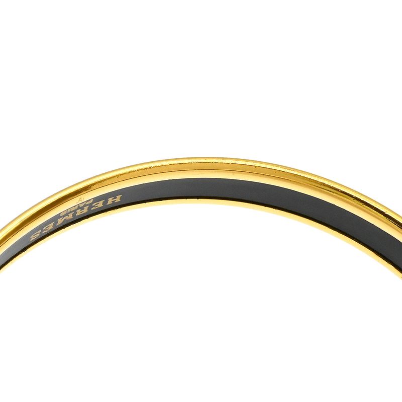 Hermes Bangle Emile PM Metal Cloisonne Multicolor and Gold Hardware — view 5