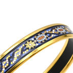 Hermes Bangle Emile PM Metal Cloisonne Multicolor and Gold Hardware — view 4