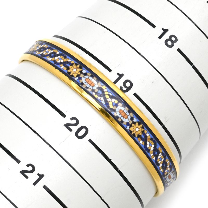 Hermes Bangle Emile PM Metal Cloisonne Multicolor and Gold Hardware — view 8