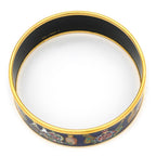 Hermes Bangle Emile GM Cloisonne Navy and Multicolor Gold Hardware Blue — view 3