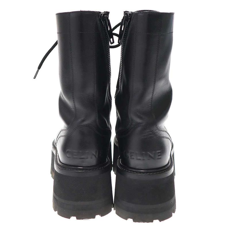 Celine 23 SS Bulky Maxx Lace Up Boots Black 40 — view 3
