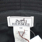 Hermes Calvi Hat Galvi Bucket N Black 58 — view 4