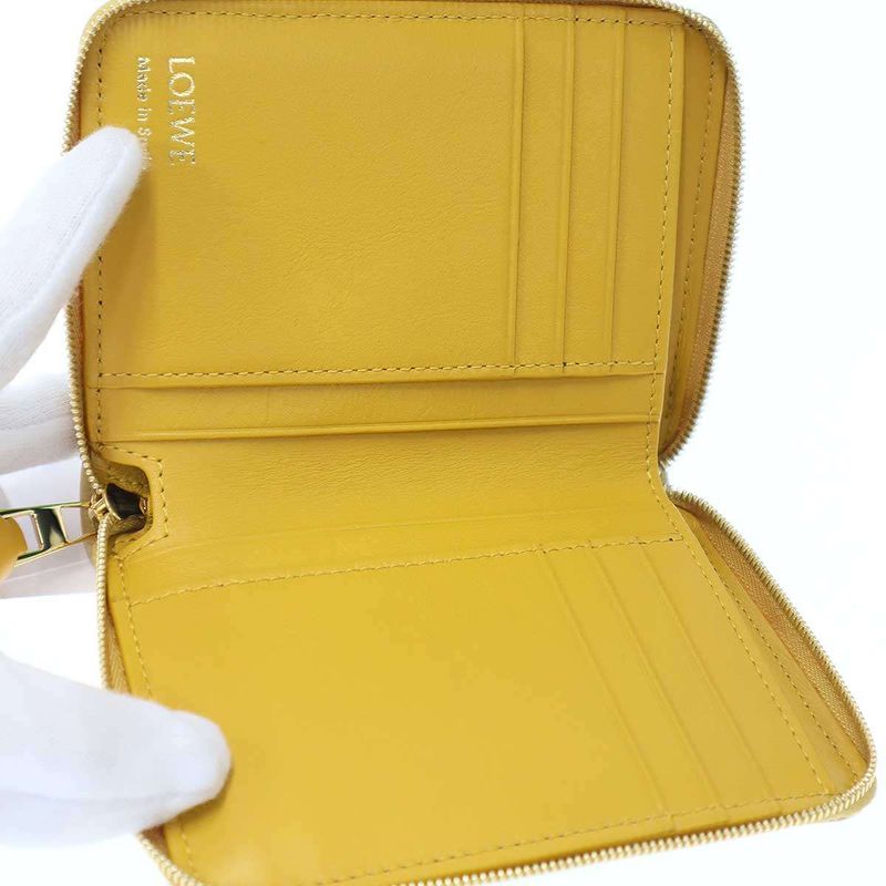 Loewe Knot Compact Wallet Cem1 Cwzx01 Yellow — view 6
