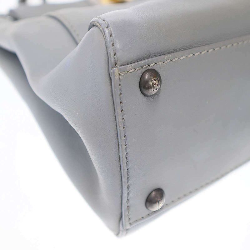 Fendi Peekaboo Bag Medium 2 Wayleather Shoulder 8 Bn226 Blue — view 7