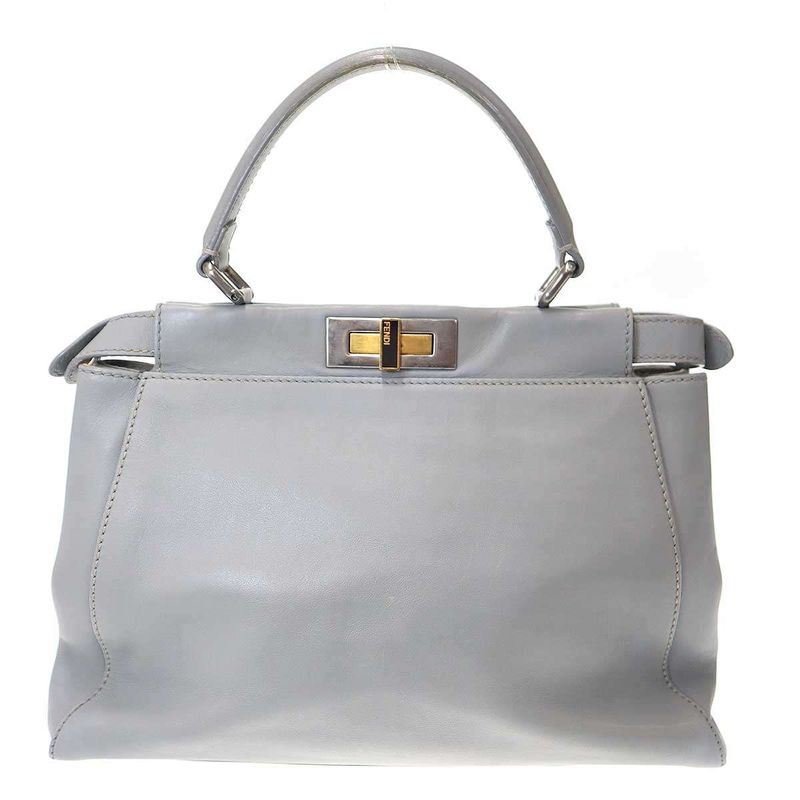 Fendi Peekaboo Bag Medium 2 Wayleather Shoulder 8 Bn226 Blue — view 2